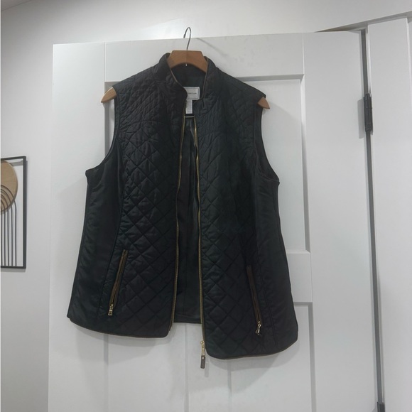 Charter Club Jackets & Blazers - Black and tan Quilted lined vest